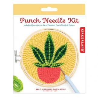 Kikkerland Mini Punch Needle Kit - Houseplant - Little Painter Art | Exploring the Endless Possibilities of Art^ Clearance