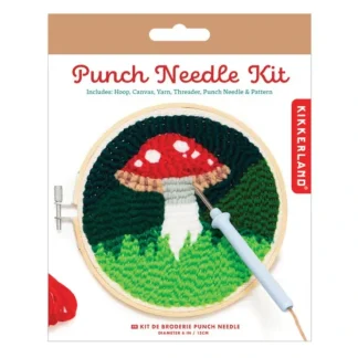 Kikkerland Mini Punch Needle Kit - Mushroom - Little Painter Art | Exploring the Endless Possibilities of Art^ New