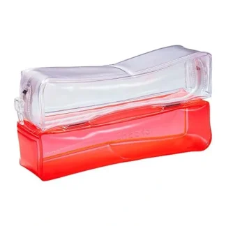 King Jim CHEERS! Twin Pencil Case - Red & Clear - Little Painter Art | Exploring the Endless Possibilities of Art^ Store