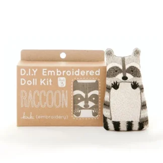 Kiriki Press DIY Embroidered Doll Kit - Raccoon, Level 3 - Little Painter Art | Exploring the Endless Possibilities of Art^ Shop