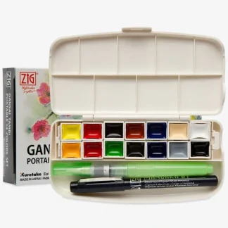 Kuretake Gansai Tambi Watercolour Portable 14 Colours Set - Little Painter Art | Exploring the Endless Possibilities of Art^ Store