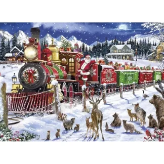 Leanin' Tree Holiday Boxed Cards 10pk Santa's Express - Little Painter Art | Exploring the Endless Possibilities of Art^ Online