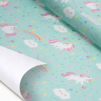 Legami Gift Wrap Roll - Unicorn, Aqua - Little Painter Art | Exploring the Endless Possibilities of Art^ Best Sale