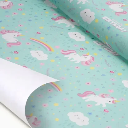 Legami Gift Wrap Roll - Unicorn, Aqua - Little Painter Art | Exploring the Endless Possibilities of Art^ Best Sale