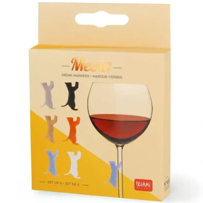 Legami Set of 6 Drink Markers - Meow (Cats) - Little Painter Art | Exploring the Endless Possibilities of Art^ Discount