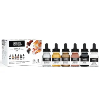 Liquitex Acrylic Ink Set 6 x 30ml - Iridescents - Little Painter Art | Exploring the Endless Possibilities of Art^ Best