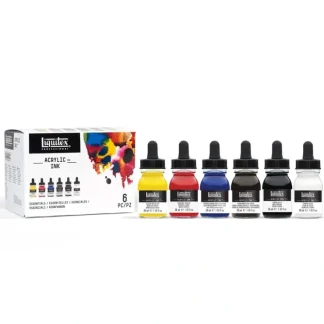 Liquitex Acrylic Ink Set 6 x 30ml - Essentials - Little Painter Art | Exploring the Endless Possibilities of Art^ Online