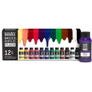 Liquitex Basics Acrylic Fluid - 118ml - Set of 12 Assorted Colours - Little Painter Art | Exploring the Endless Possibilities of Art^ Shop