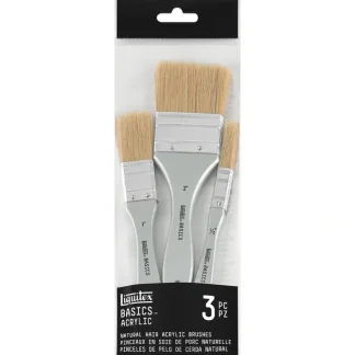 Liquitex Basics Natural Hair Acrylic Brushes - Pack of 3 - Little Painter Art | Exploring the Endless Possibilities of Art^ Fashion