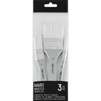 Liquitex Basics Synthetic Acrylic Brushes - Pack of 3 - Little Painter Art | Exploring the Endless Possibilities of Art^ Best Sale