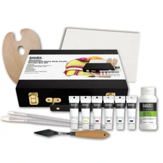 Liquitex Manhattan Professional Acrylic Wooden Box Gift Set - Little Painter Art | Exploring the Endless Possibilities of Art^ Flash Sale