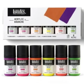 Liquitex Professional Acrylic Gouache Fluorescent Set 6 x 59ml - Little Painter Art | Exploring the Endless Possibilities of Art^ Hot