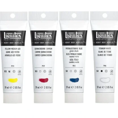 Liquitex Professional Heavy Body Acrylic Set - 4pk Primary Mixing - Little Painter Art | Exploring the Endless Possibilities of Art^ Best