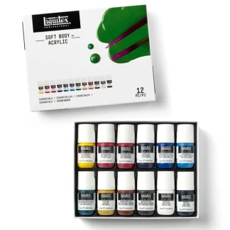 Liquitex Soft Body Acrylic Essentials Set - 12 x 22ml - Little Painter Art | Exploring the Endless Possibilities of Art^ Hot