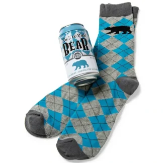 Little Blue House Men's Beer Can Socks - Ice Cold Bear - Little Painter Art | Exploring the Endless Possibilities of Art^ Cheap