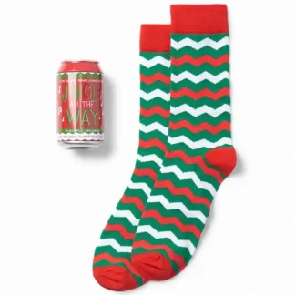 Little Blue House Men's Beer Can Socks - Jingle All The Way - Little Painter Art | Exploring the Endless Possibilities of Art^ Sale