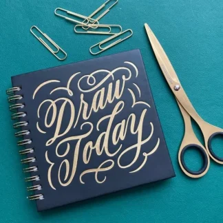 Love Lettering Mini Gold Coilbound Dot Grid Sketchbook - Little Painter Art | Exploring the Endless Possibilities of Art^ Outlet