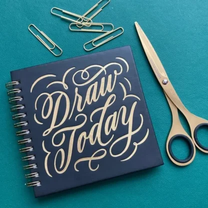 Love Lettering Mini Gold Coilbound Dot Grid Sketchbook - Little Painter Art | Exploring the Endless Possibilities of Art^ Outlet
