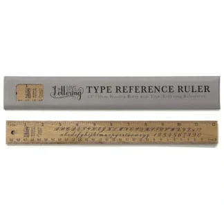Love Lettering Wooden Ruler with Typeface Reference, 12"/30cm - Little Painter Art | Exploring the Endless Possibilities of Art^ Hot