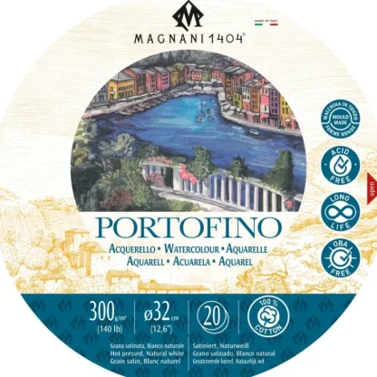 Magnani 1404 Portofino Watercolour Block Round - 300gsm - Hot Pressed - 20 Sheets - Little Painter Art | Exploring the Endless Possibilities of Art^ Store