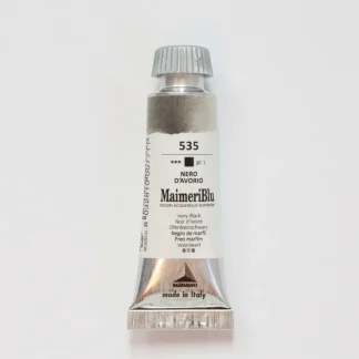 Maimeri Blu 12ml 535 Ivory Black - Little Painter Art | Exploring the Endless Possibilities of Art^ Shop