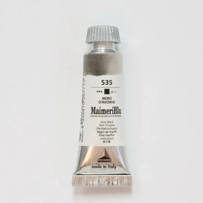 Maimeri Blu 12ml 535 Ivory Black - Little Painter Art | Exploring the Endless Possibilities of Art^ Shop