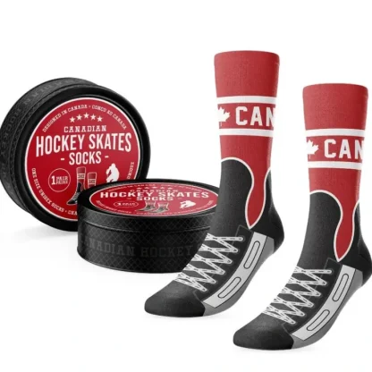 Main & Local Canadian Hockey Skate Socks in Puck Tin - Little Painter Art | Exploring the Endless Possibilities of Art^ Outlet