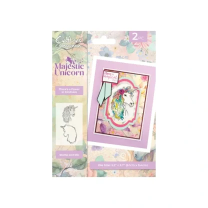 Majestic Unicorn Stamp & Die - There is Power in Kindness - Little Painter Art | Exploring the Endless Possibilities of Art^ Clearance