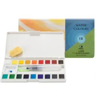 Marie's 18 Colors Solid Watercolour Painting Set with Water Brush - Little Painter Art | Exploring the Endless Possibilities of Art^ New