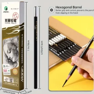 Marie's Charcoal Pencils Set of 12 - Little Painter Art | Exploring the Endless Possibilities of Art^ Outlet