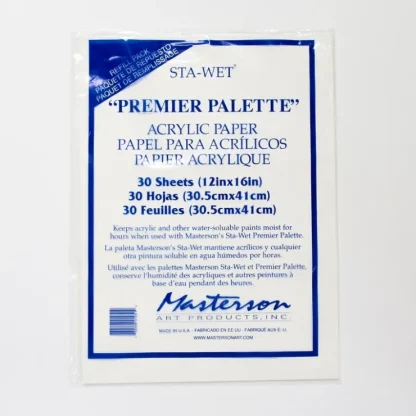 Masterson Sta-Wet Premier Acrylic Paper Refill Pack of 30 Sheets - Little Painter Art | Exploring the Endless Possibilities of Art^ Fashion