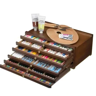 MEEDEN Artists' Supplies Storage Box - Six Drawers - Walnut Finish - Little Painter Art | Exploring the Endless Possibilities of Art^ Outlet