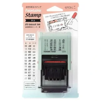Midori Rotating Date Self-Inking Paintable Stamps - Cats - Little Painter Art | Exploring the Endless Possibilities of Art^ Hot