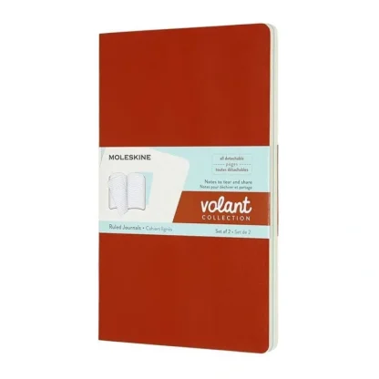 Moleskine Large Ruled Volant Notebooks 2pk - Coral Orange & Aquamarine - Little Painter Art | Exploring the Endless Possibilities of Art^ Outlet