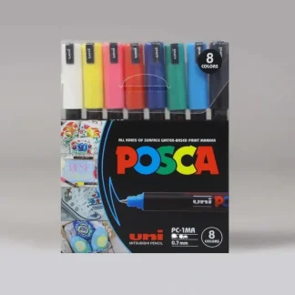 Posca 8-Colour Paint Marker Set, PC-1MR Ultra-Fine - Little Painter Art | Exploring the Endless Possibilities of Art^ Hot