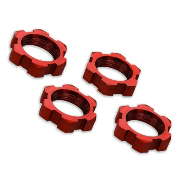 7758R Traxxas Wheel nuts, splined, 17mm, serrated (Red-anodized) (4) - Little Painter Art | Exploring the Endless Possibilities of Art Discount