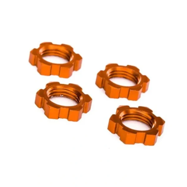 7758T Traxxas Wheel Nuts, Splined, 17mm, Serrated (orange-anodized)(4) - Little Painter Art | Exploring the Endless Possibilities of Art New