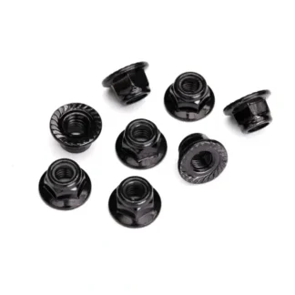 8447 Traxxas Nuts, 5mm flanged nylon locking (steel, black serrated) - Little Painter Art | Exploring the Endless Possibilities of Art Fashion
