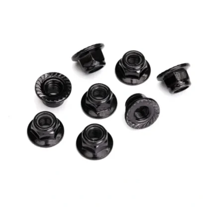 8447 Traxxas Nuts, 5mm flanged nylon locking (steel, black serrated) - Little Painter Art | Exploring the Endless Possibilities of Art Fashion