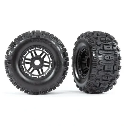 8973 Traxxas Sledgehammer Tires & wheels, glued (black wheels) - Little Painter Art | Exploring the Endless Possibilities of Art Online