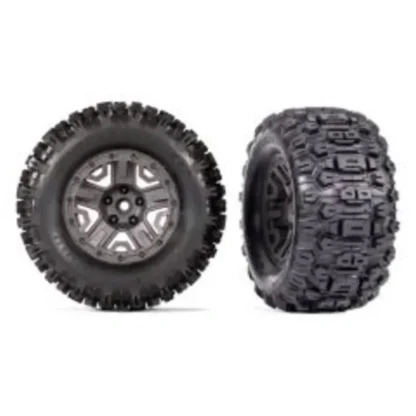 9072 Traxxas T&W Charcoal Gray 2.8" Wheels/Sledgehammer Tires (2) - Little Painter Art | Exploring the Endless Possibilities of Art Fashion