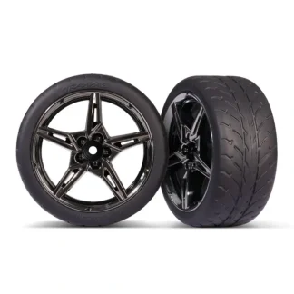 9371 Traxxas Tires and wheels, assembled, glued (split-spoke black chrome) - Little Painter Art | Exploring the Endless Possibilities of Art Best
