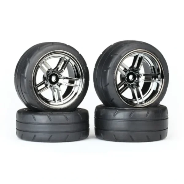 8375 Traxxas Tires and wheels, assembled, glued (split-spoke black chrome) - Little Painter Art | Exploring the Endless Possibilities of Art Shop