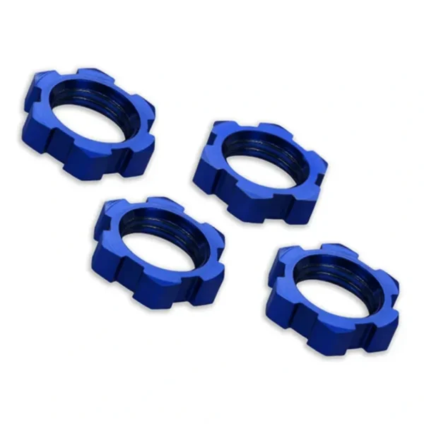 7758 Traxxas Wheel nuts, splined, 17mm, serrated (Blue-anodized) (4) - Little Painter Art | Exploring the Endless Possibilities of Art Discount